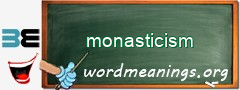 WordMeaning blackboard for monasticism